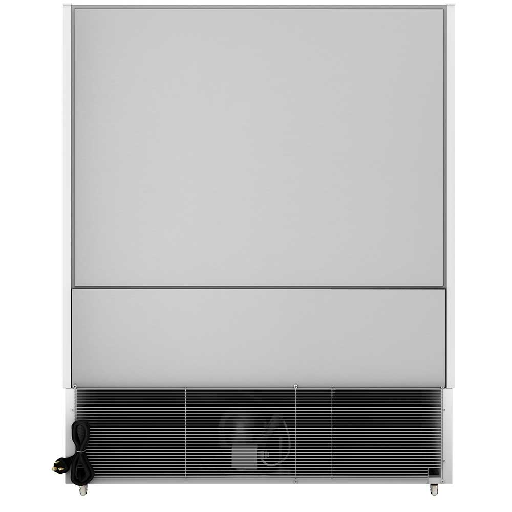 Coldline SOC-61-W white open air merchandiser, rear view