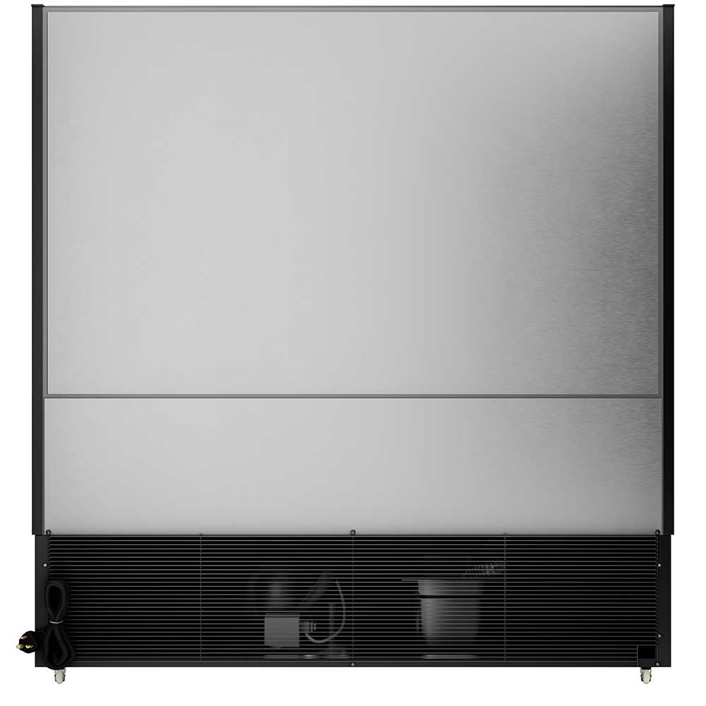 Coldline SOCD-76-B black open air merchandiser, rear view