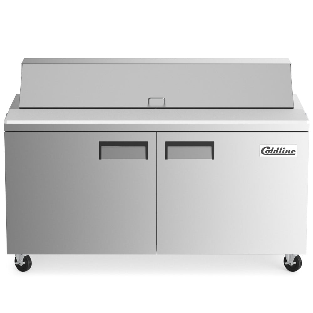 Coldline SP60 sandwich prep table, front view