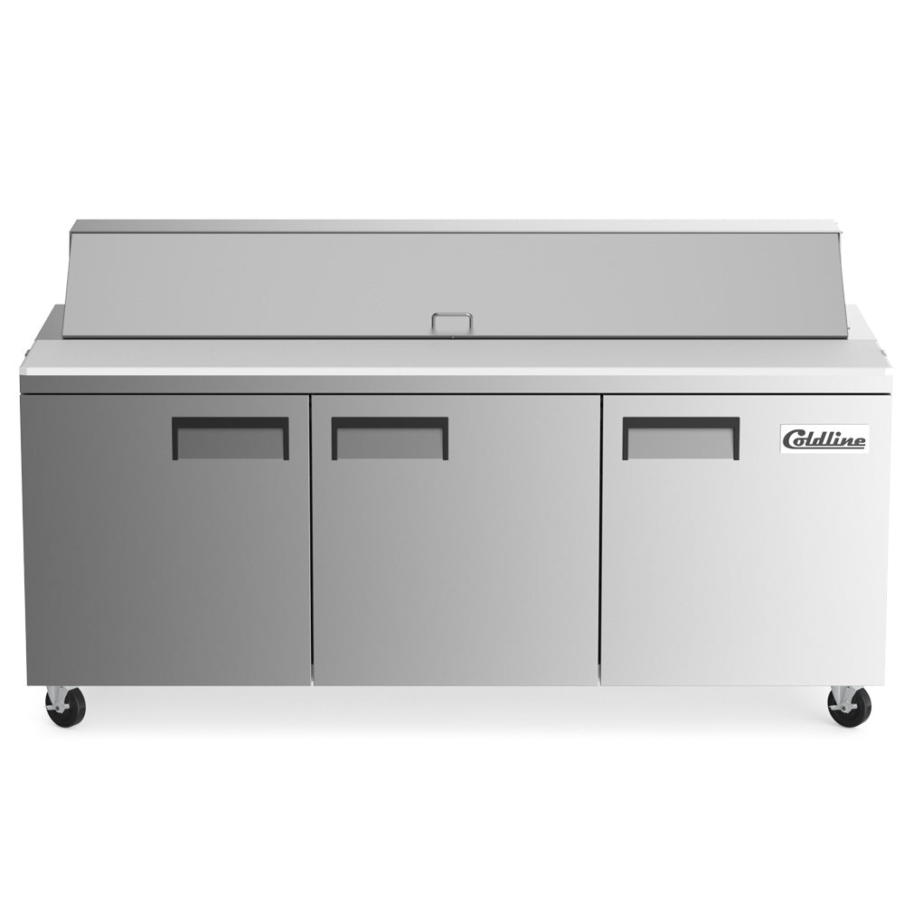 Coldline SP72 sandwich prep table, front view