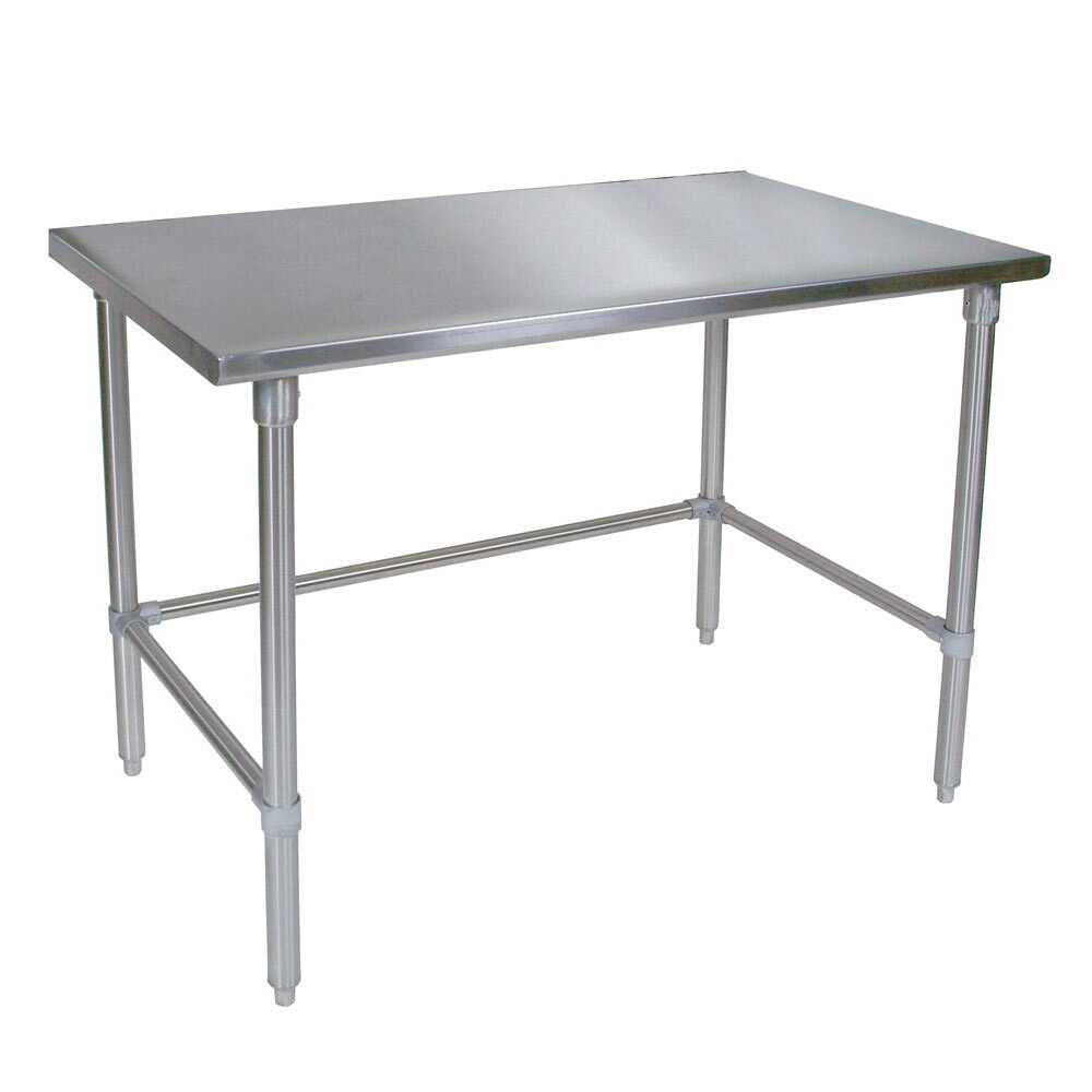 Prepline PWTG-3024-OB 30" x 24" Stainless Steel Worktable with Open Base