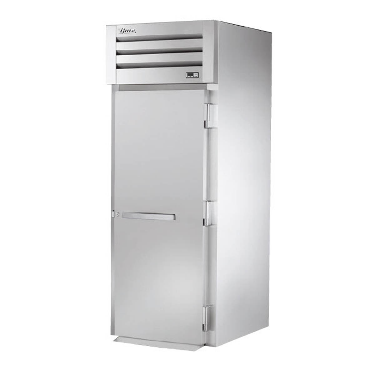 True STG1FRI-1S 1-door roll-in freezer, front angle view, doors closed