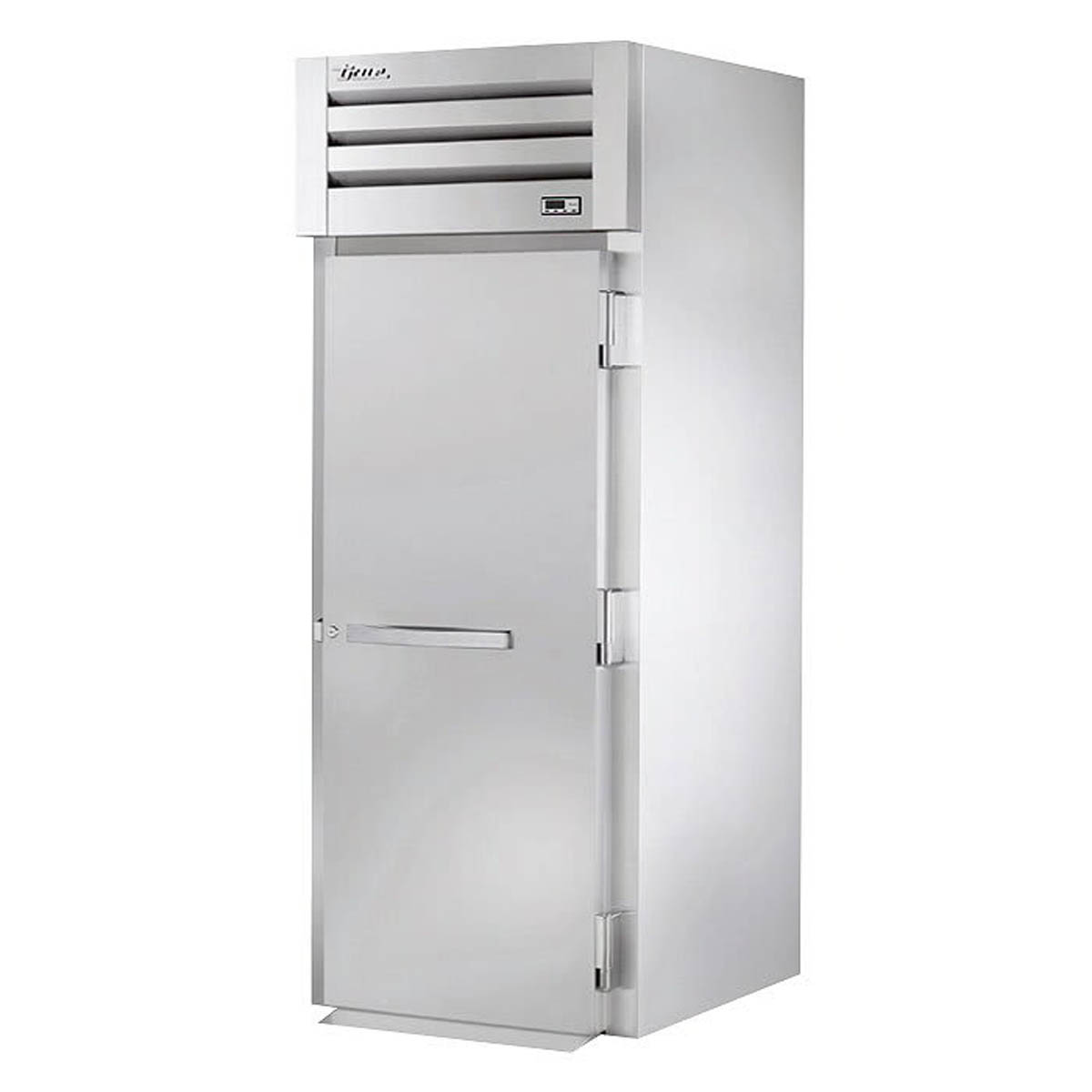 True STG1HRI89-1S 1-door roll-in heated holding cabinet, front angle view, doors closed