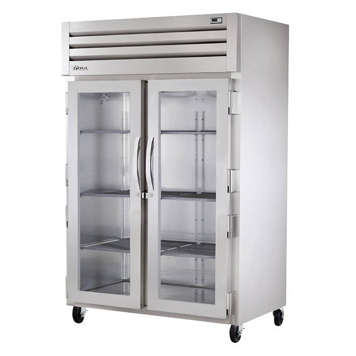 True STG2H-2G 2-door reach-in heated holding cabinet, front angle view, doors closed