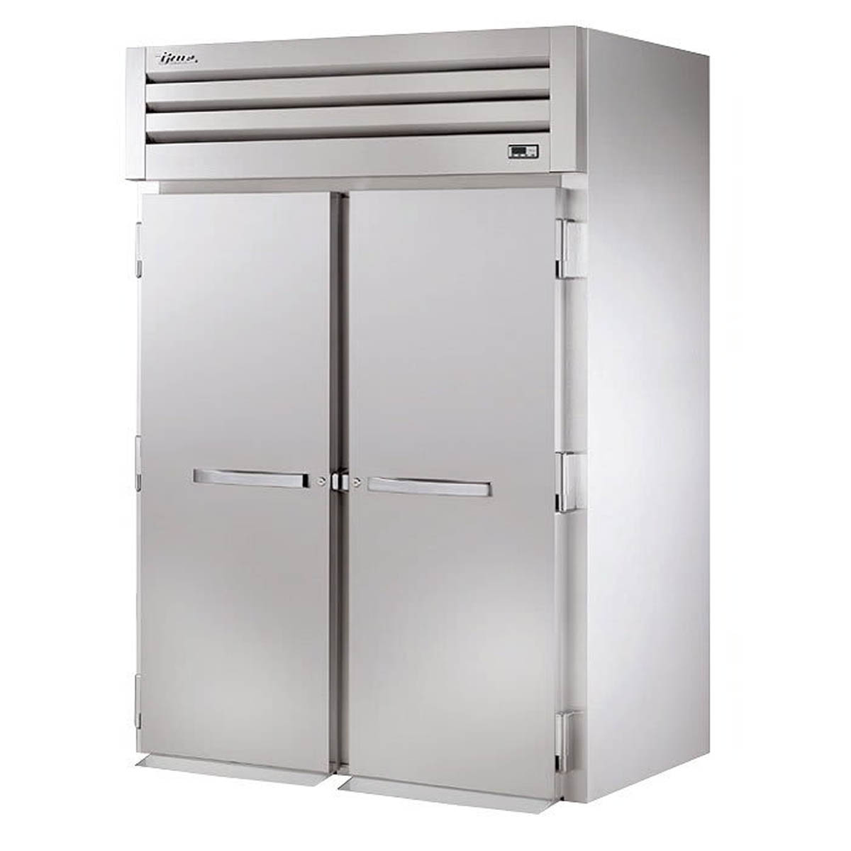 True STG2HRI-2S 2-door roll-in heated holding cabinet, front angle view, doors closed