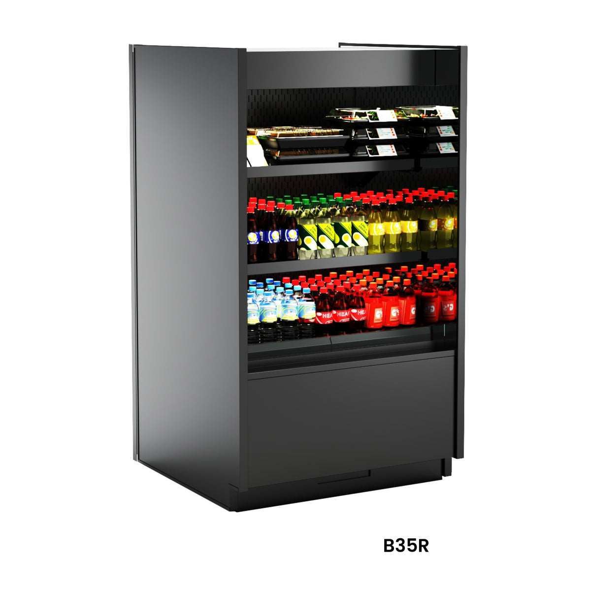 Structural Concepts B45R 48" Self-Serve Open Air Refrigerated Display Case, 2 Shelves