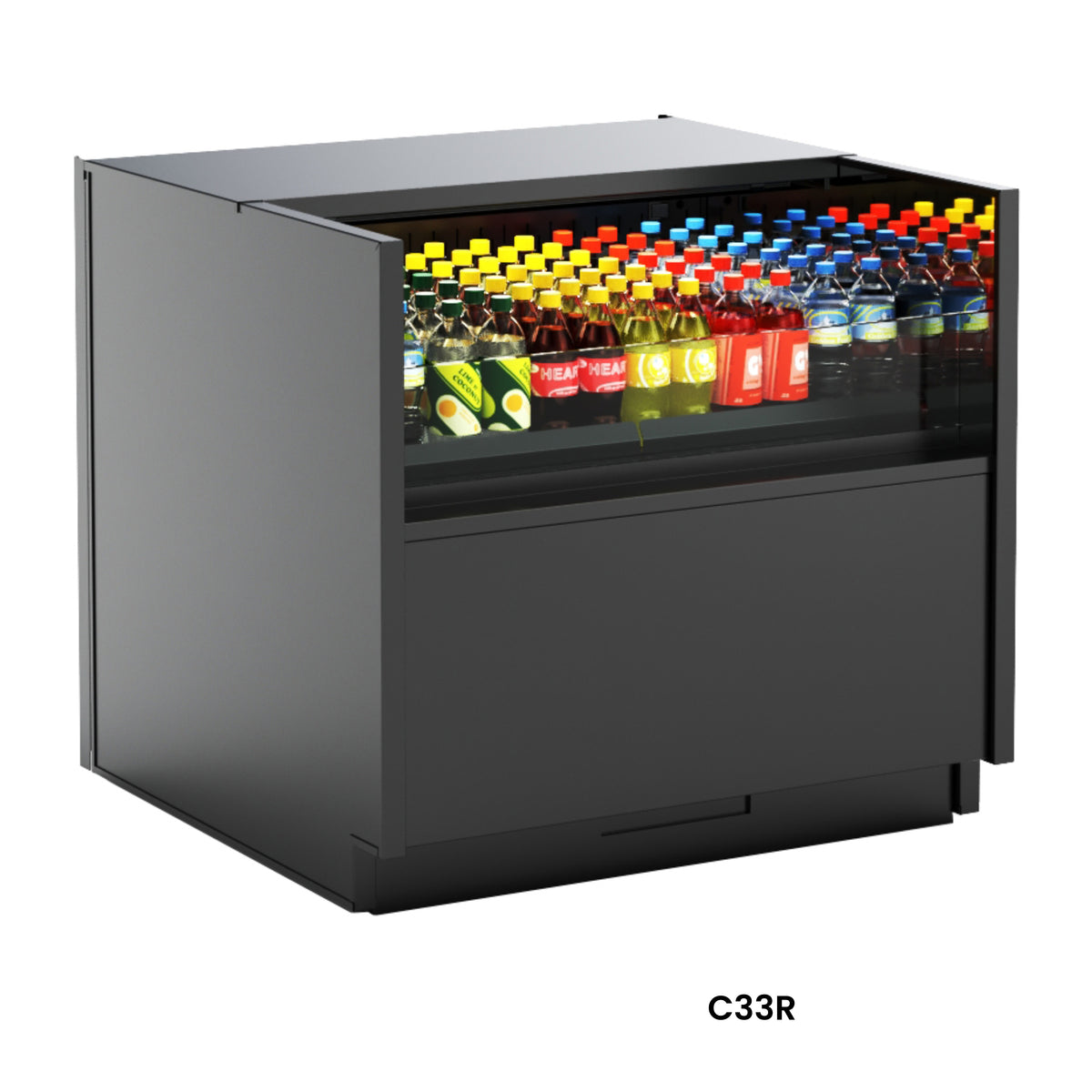 Structural Concepts C33R-CH 35" Self-Serve Refrigerated Counter Height Display Case in Black