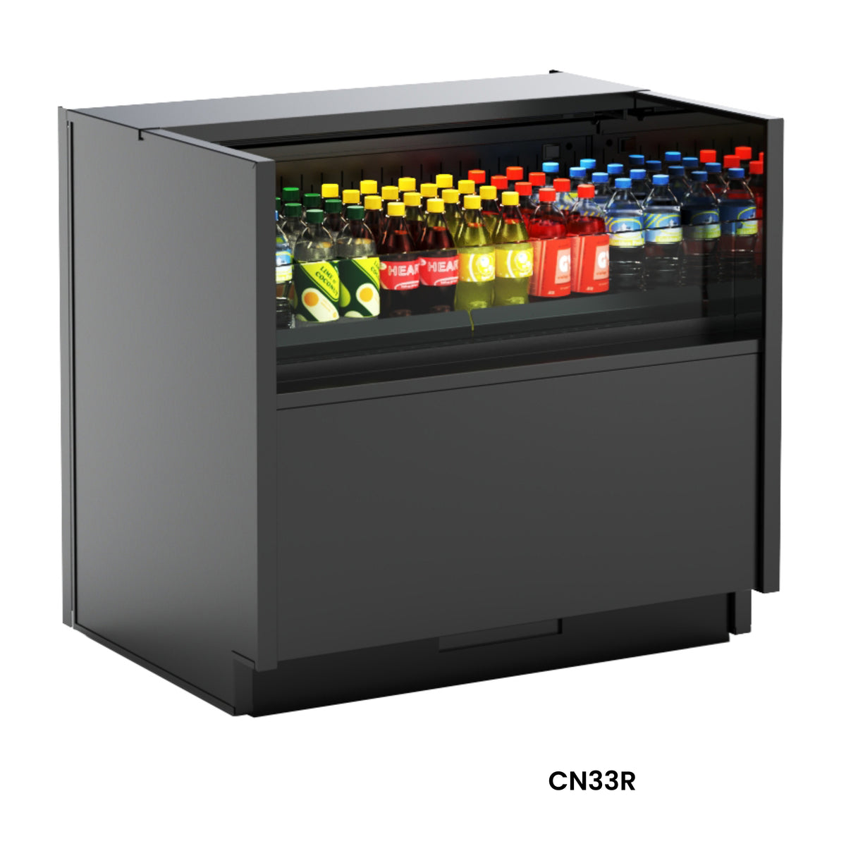 Structural Concepts CN53R-CH 59" Counter Height Open Air Merchandiser in Black