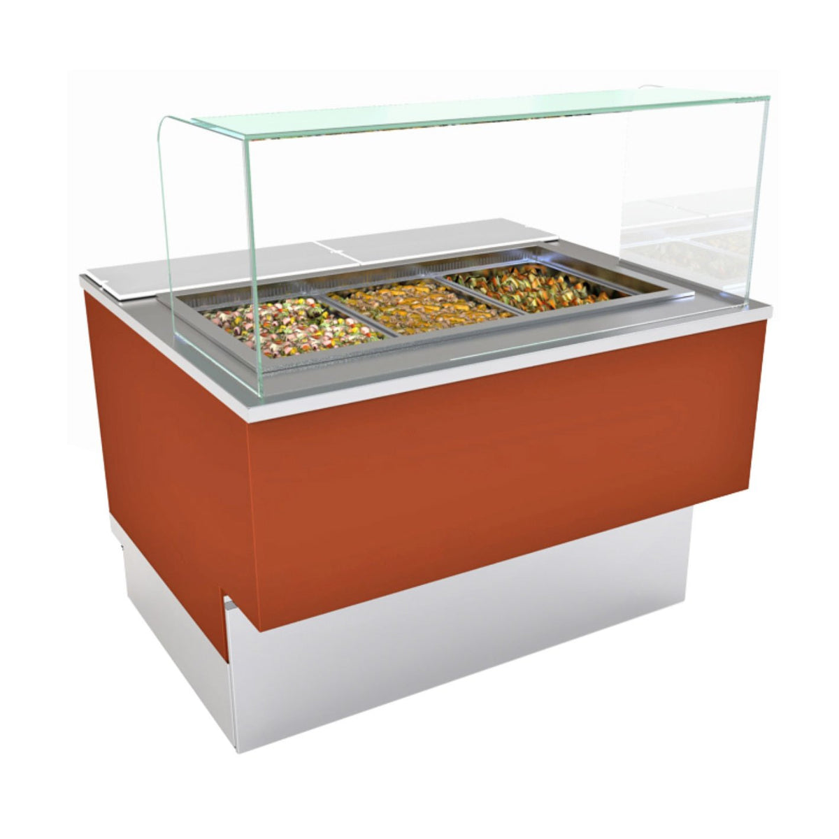 SStructural Concepts FB4S-3R 50" Grocerant Inline Self-Service Refrigerated Display Case, (3) Pan