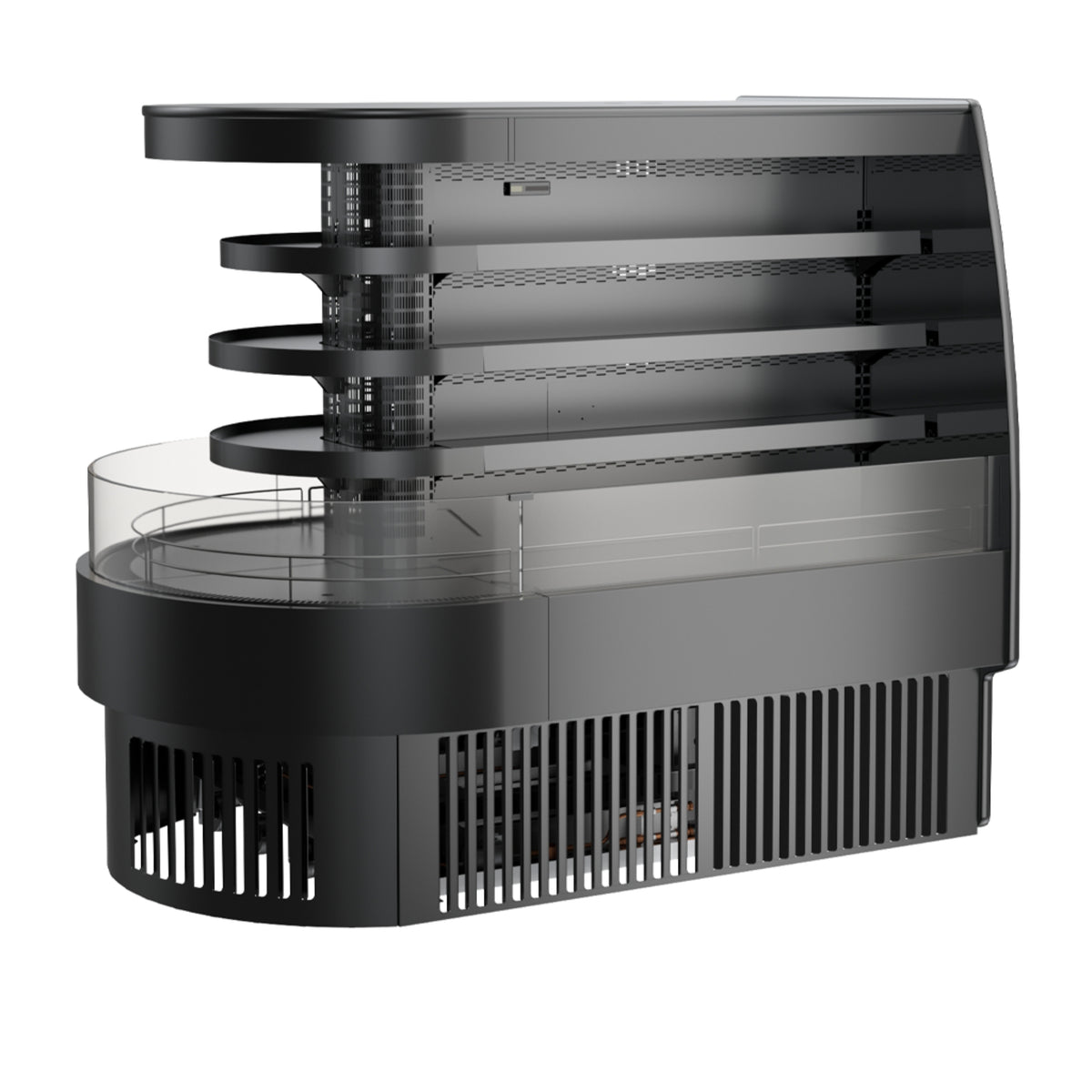 Structural Concepts FSE660R 73" Self-Service Refrigerated End Cap Case, 3 Shelves