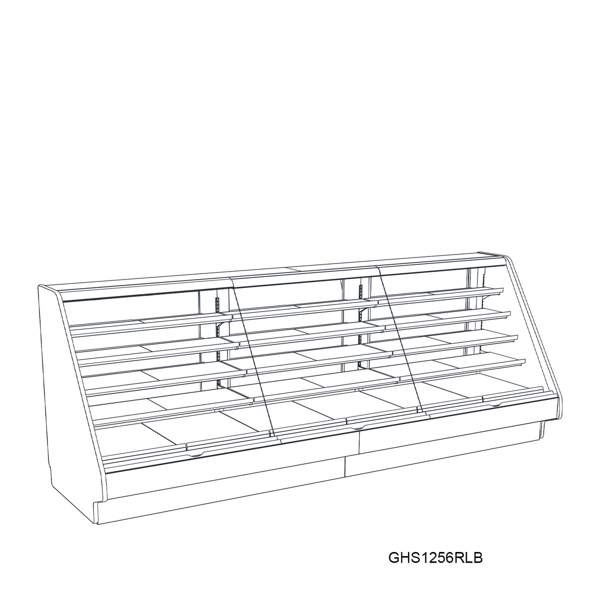 Structural Concepts GHS656RLB (FLAT) 73" Refrigerated Display Case