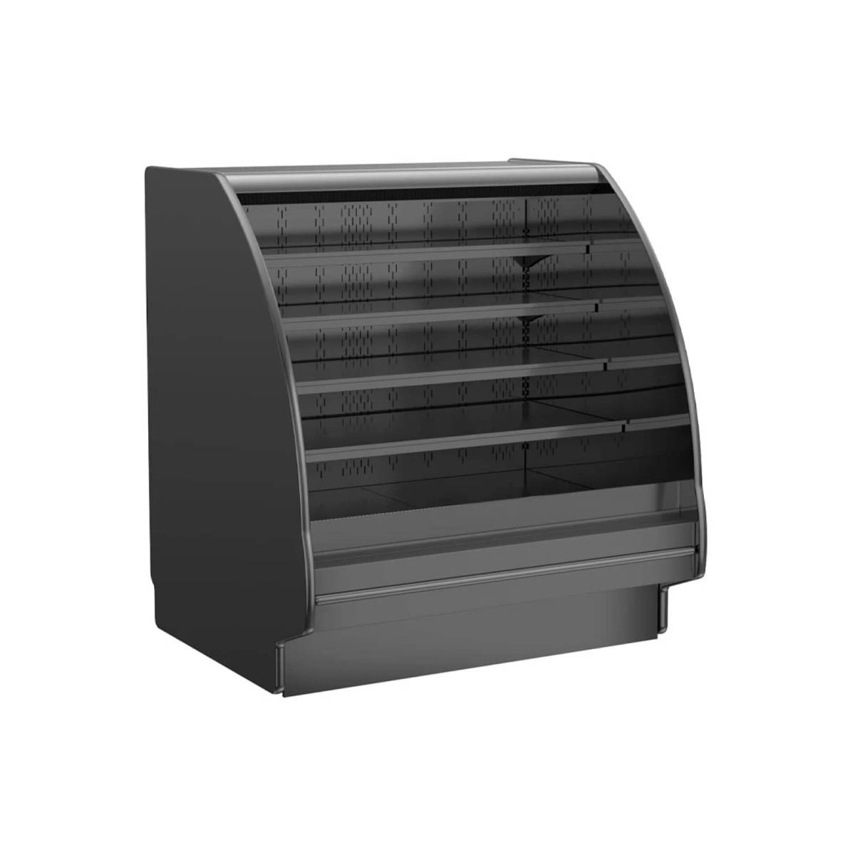 Structural Concepts GHSS556RLB (CURVED) 60" Self-Serve Refrigerated Open Air Merhandiser, Remote DX Refrigeration