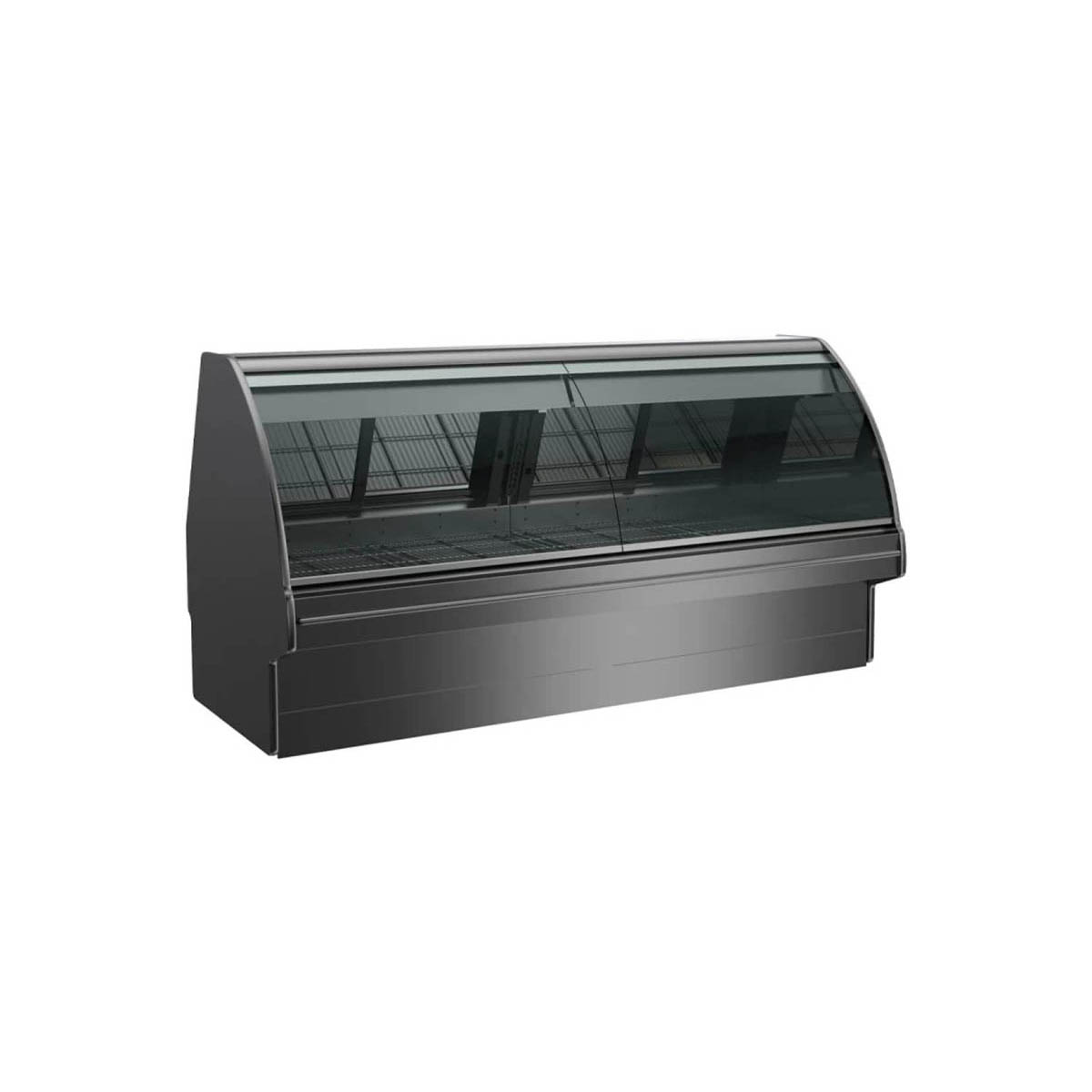 Structural Concepts GMG12 146" Single Duty Curved Refrigerated Meat Display Case, Remote