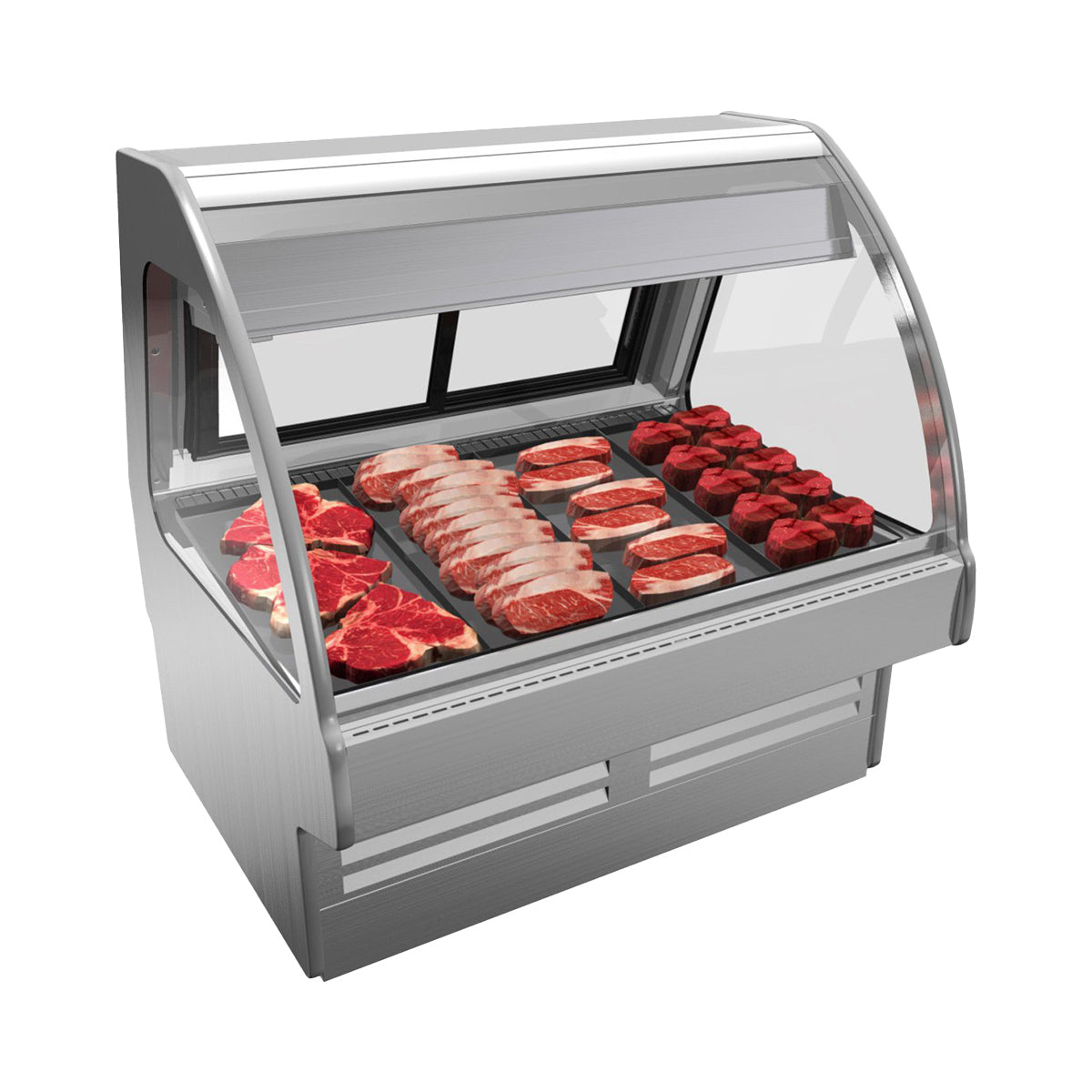 Structural Concepts GMG4 51" Single Duty Curved Refrigerated Meat Display Case, Remote