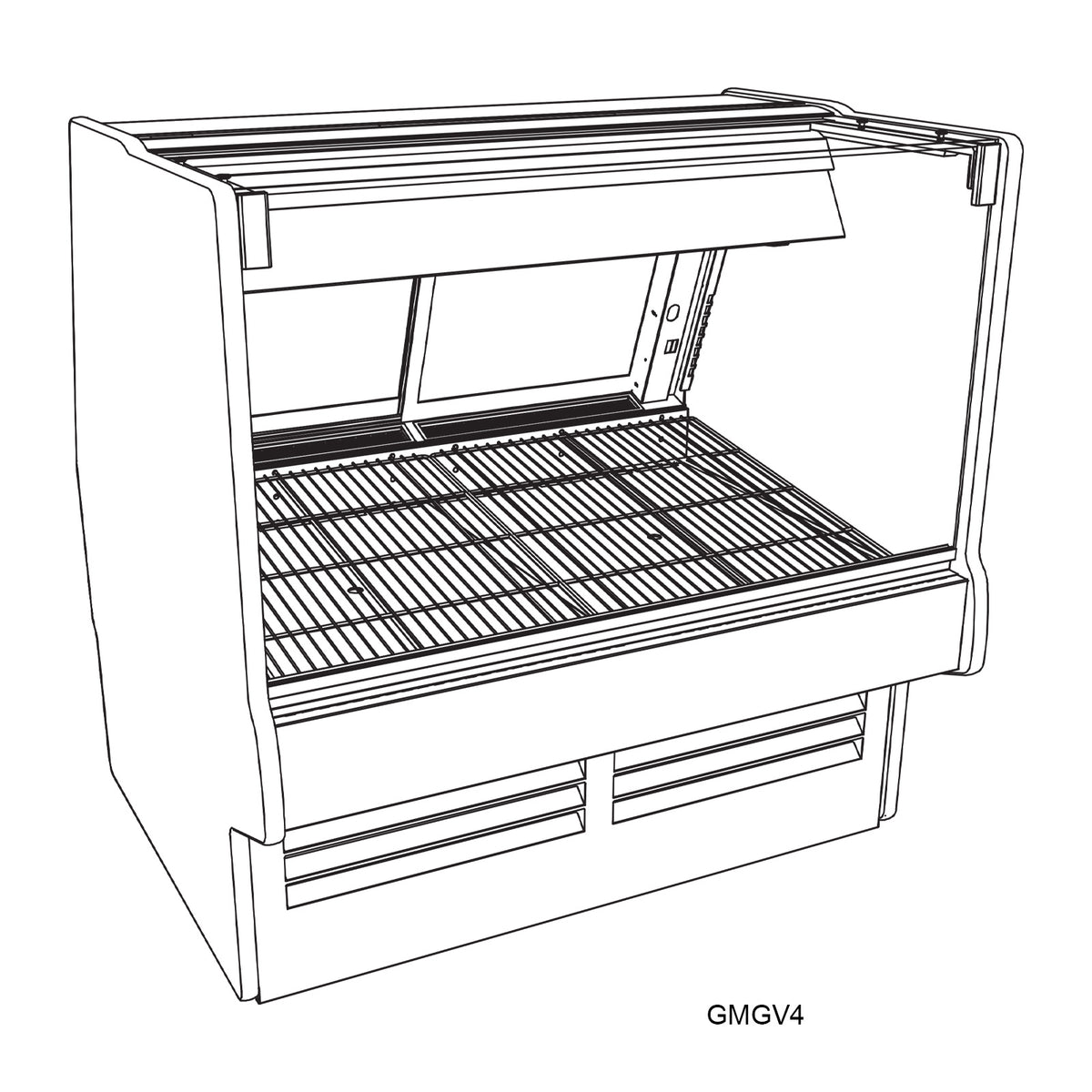 Structural Concepts GMGV12 146" Dual Service Refrigerated Display Case