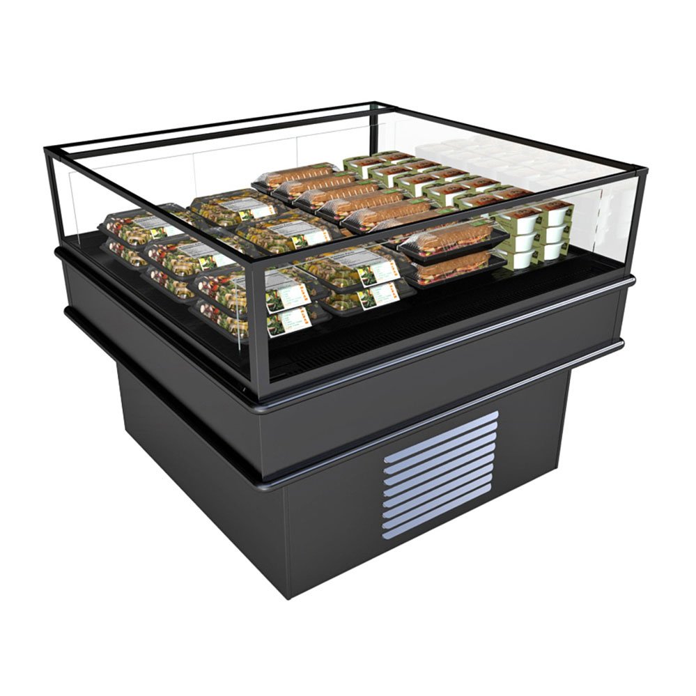 Structural Concepts MI44RF 52" Self-Service Mobile Island Open Air Merchandiser, Dual Temp (Refrigerator/Freezer)