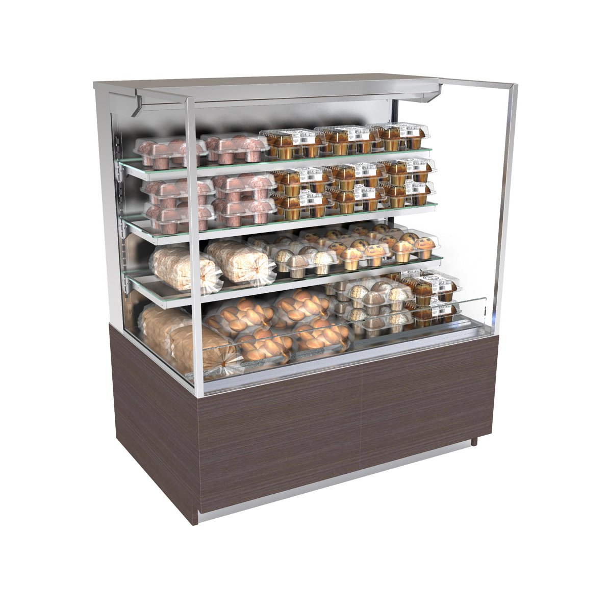 Structural Concepts NR4855DSSV 48" Reveal® Self-Service Non-Refrigerated Case, Freestanding