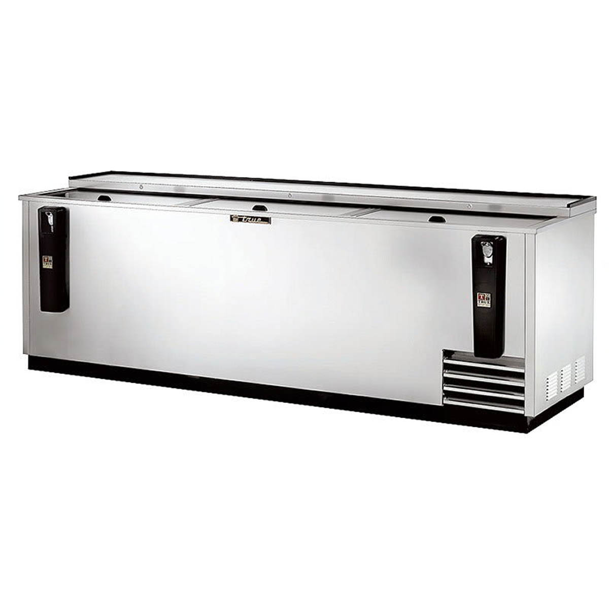 True TD-95-38-S-HC deep well bottle cooler, stainless steel, front angle view