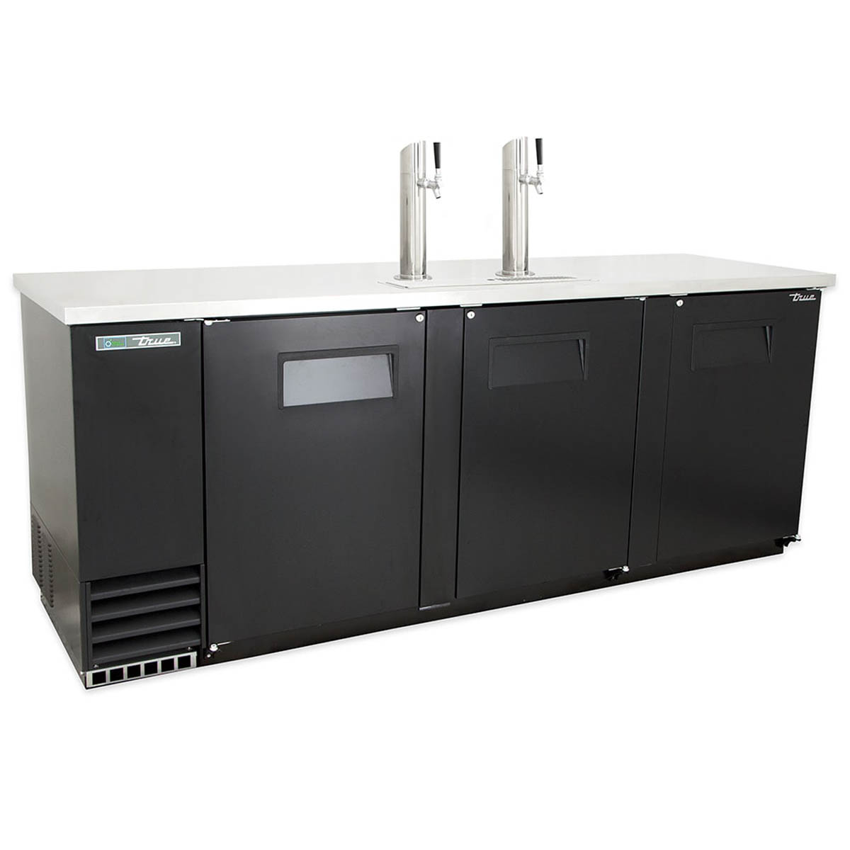 True TDD-4-HC direct draw beer dispenser, front angle view from the left