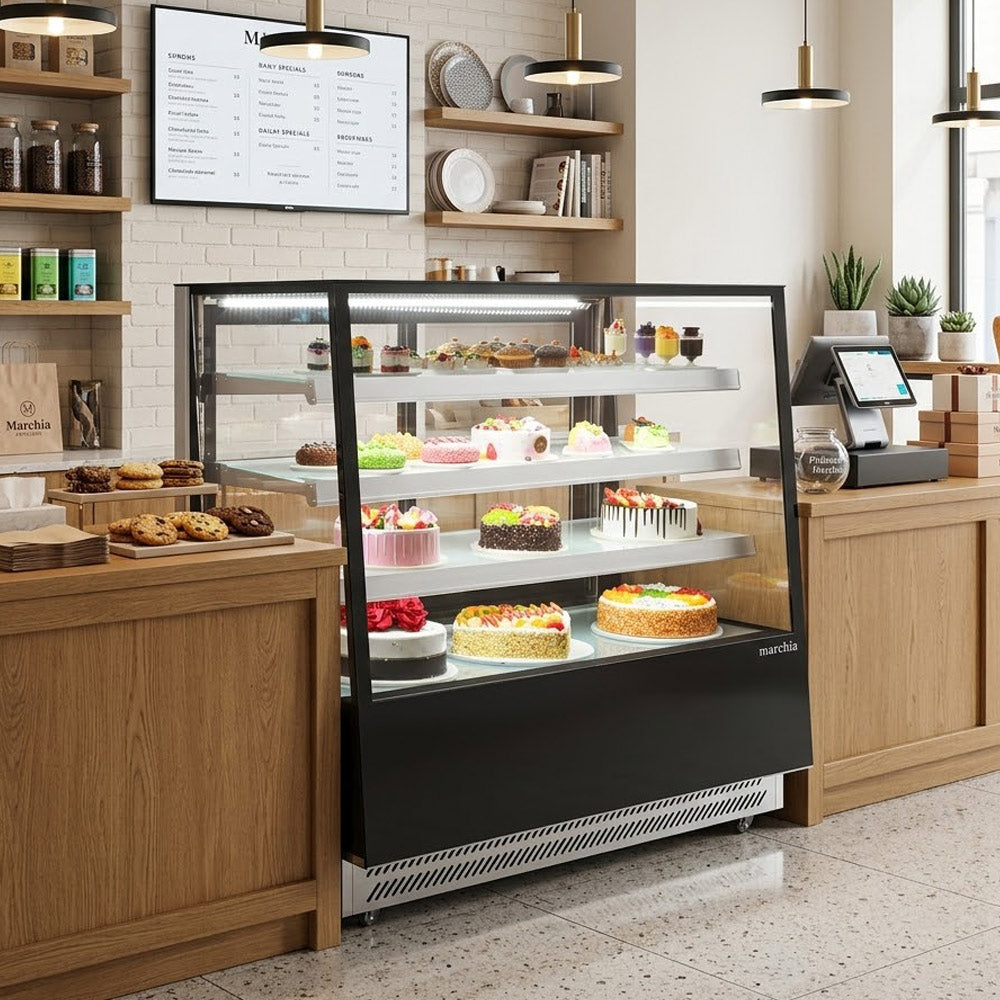 Marchia TMB60 60" Refrigerated Bakery Display Case Straight Glass