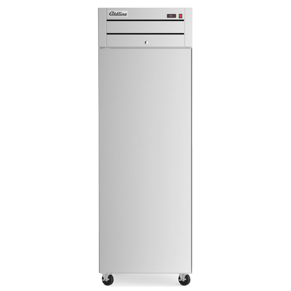 Coldline C-1FL-TM 27" Left-Hinged Solid Door Commercial Top Mount Reach-In Freezer