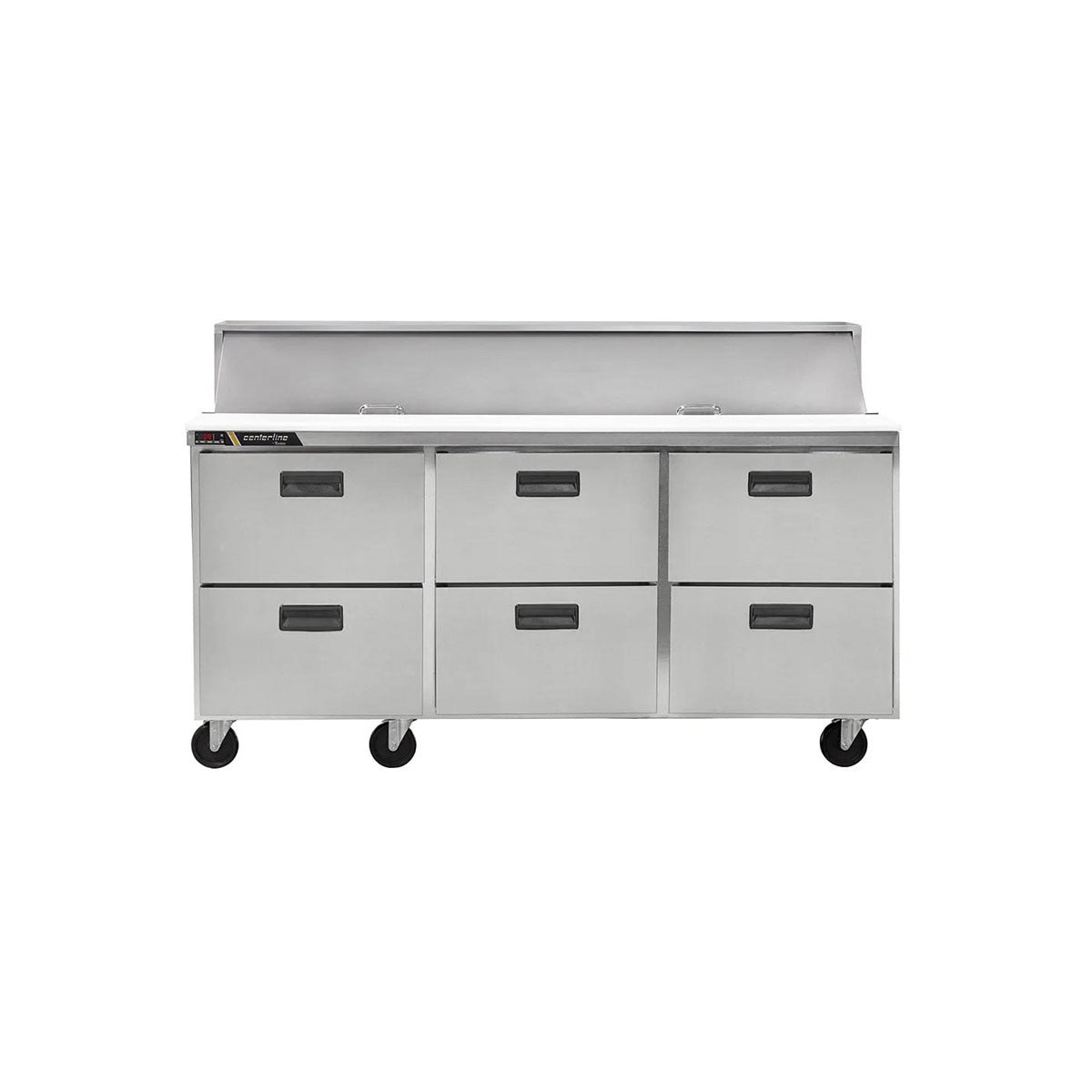 Traulsen CLPT-7230-DW 72.5-Inch Sandwich & Salad Prep Table — 30 Pans, 6 drawers