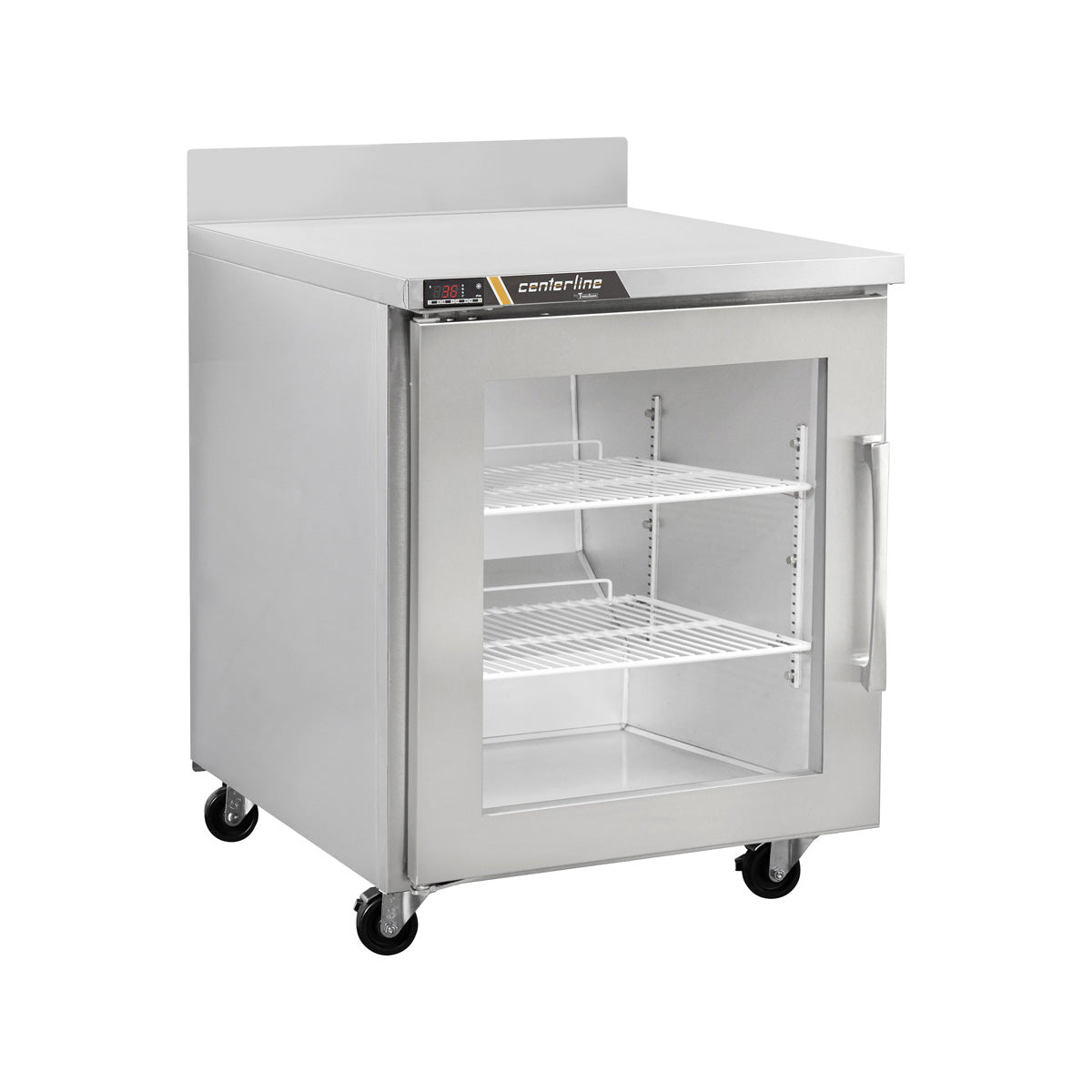 Traulsen CLUC-27R-GD-WTR 27.5-Inch Worktop Glass Door Refrigerator — 1 door