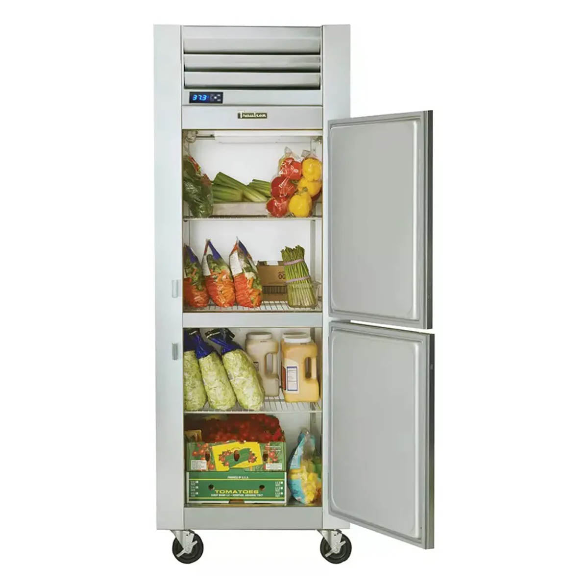 Traulsen G10002P 1-Section Pass-Thru Refrigerator, 4 Half Doors