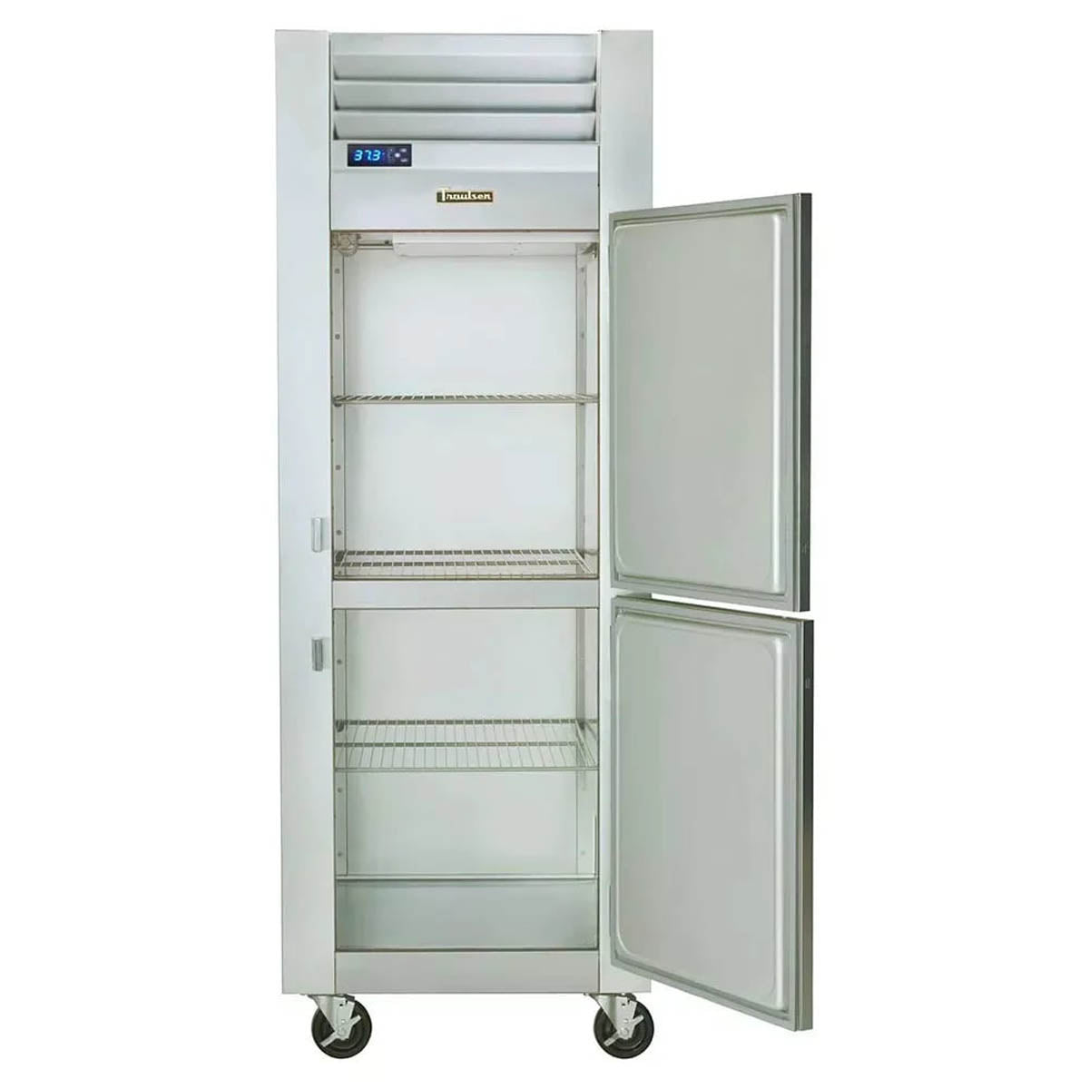 Traulsen G10003P 1-Section Pass-Thru Refrigerator, 4 Half Doors