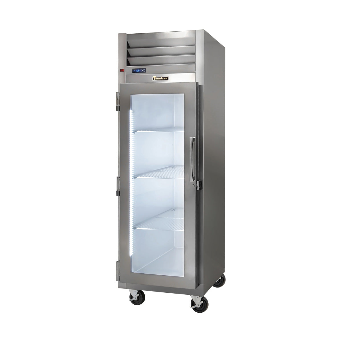 Traulsen G11011-043 One-Section Left-Hinged Glass Door Merchandiser Refrigerator