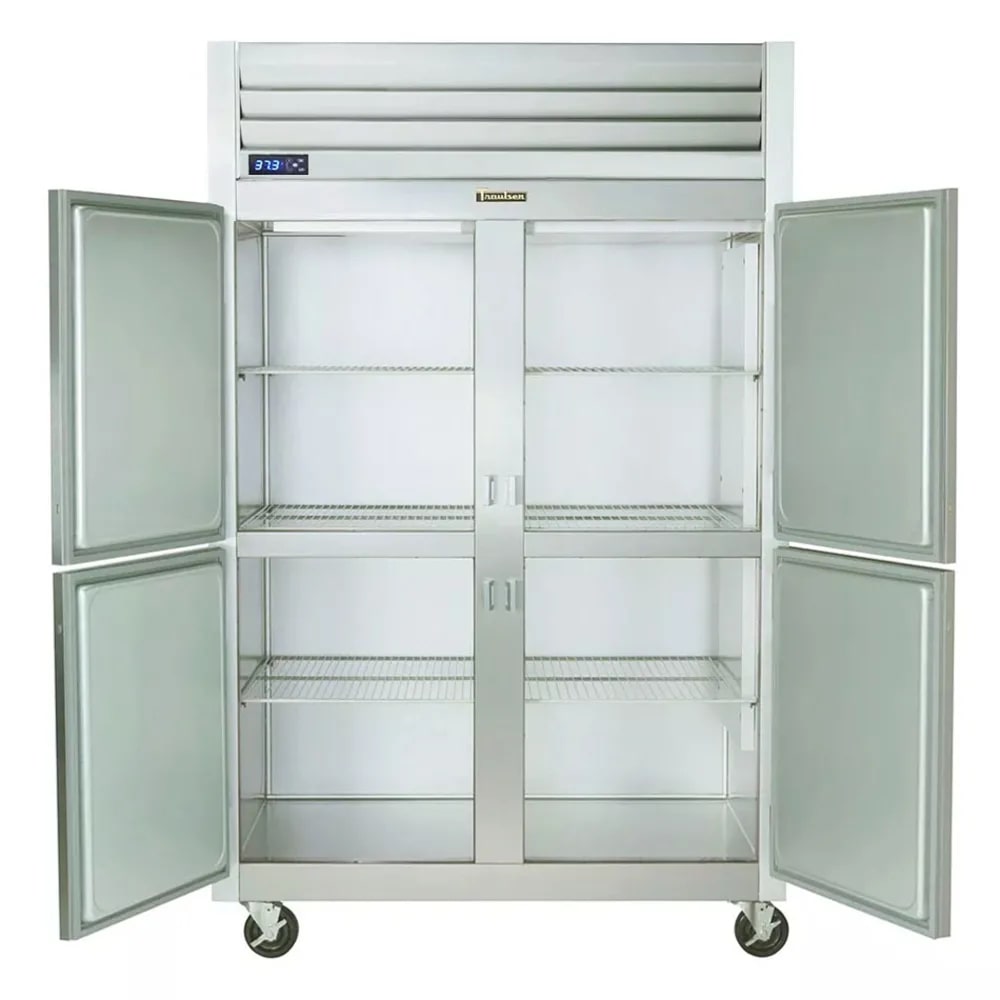 Traulsen G20004P 2-Section Pass-Thru Refrigerator, 8 Half Doors