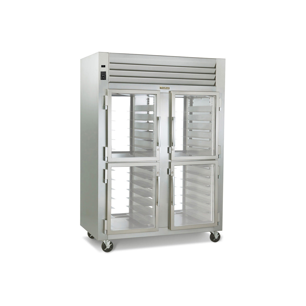 Traulsen RHT232WPUT-HHG 58-Inch Pass-Thru Glass Door Refrigerator — 8 Doors