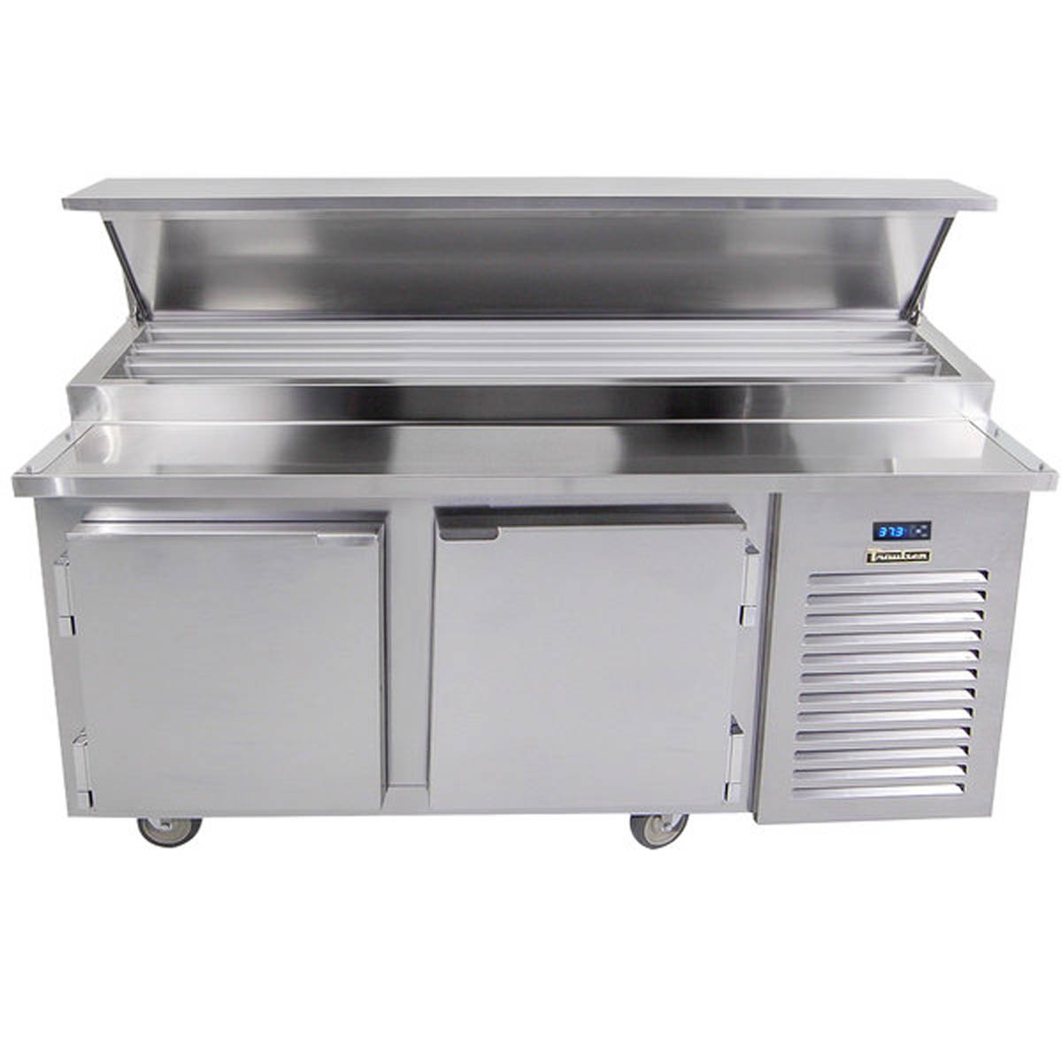 Traulsen TB071SL3S 71-Inch 3-Row Glycol Pizza Prep Table with 2 Doors