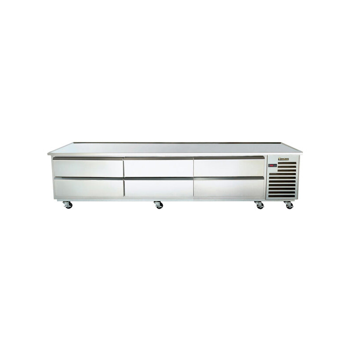 Traulsen TE110HT 110-Inch Refrigerated Chef Base — 6 drawers
