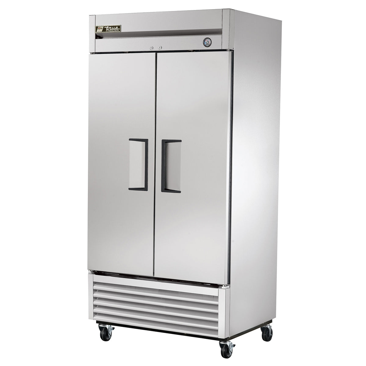 True T-35F-FLX-HC 2-door solid reach-in convertible freezer/refrigerator, front angle view, doors closed