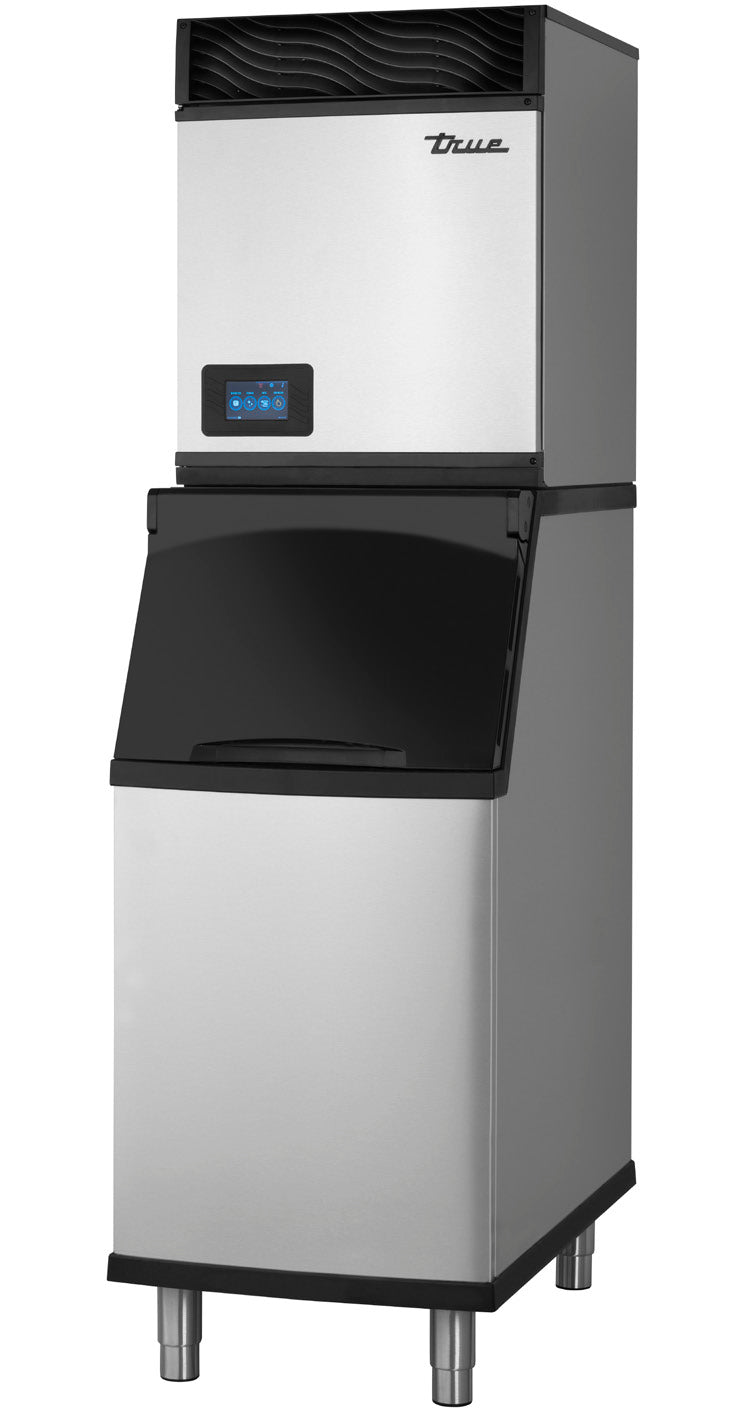 True TCIM-622-LA1-A modular ice machine head shown on a storage bin, front angle view