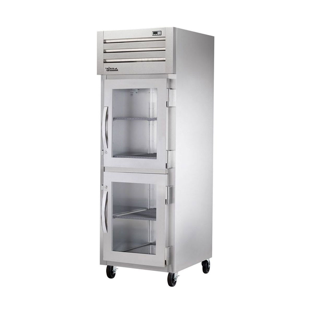True STG1F-2HG-HC 2-door reach-in freezer, front angle view, doors closed