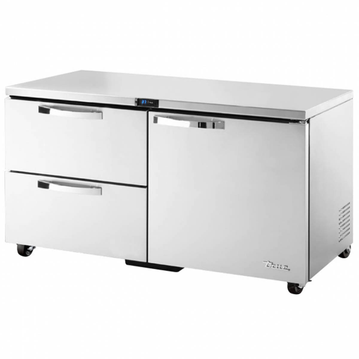 True TUC-60D-2-HC~SPEC3 1-door, 2-drawer undercounter refrigerator, front angle view