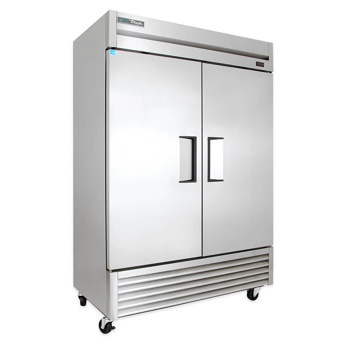 True TS-49F-HC 2-door solid reach-in freezer, angled front view