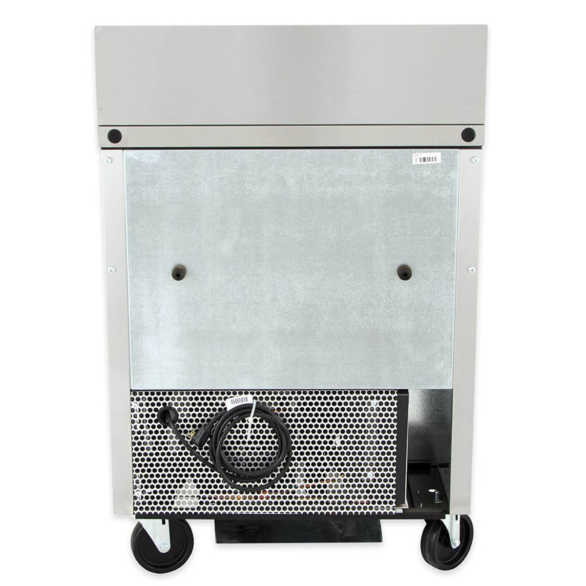 True TSSU-27-08-HC sandwich/salad prep table, back view with power cord