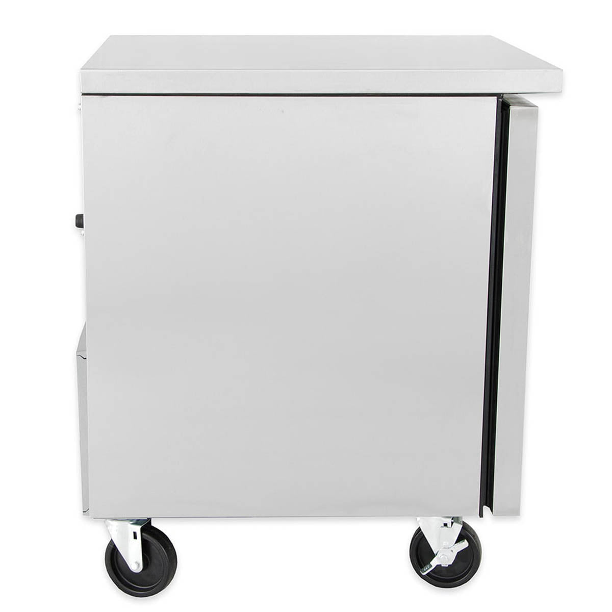 True TUC-27F-HC 1-door undercounter freezer, side view