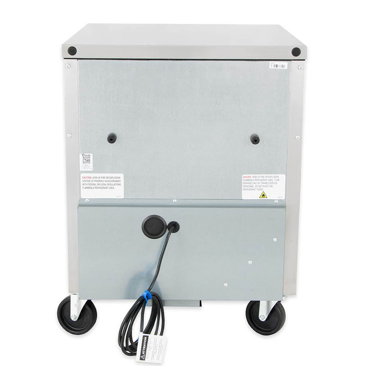 True TUC-27F-HC 1-door undercounter freezer, back view with power cord