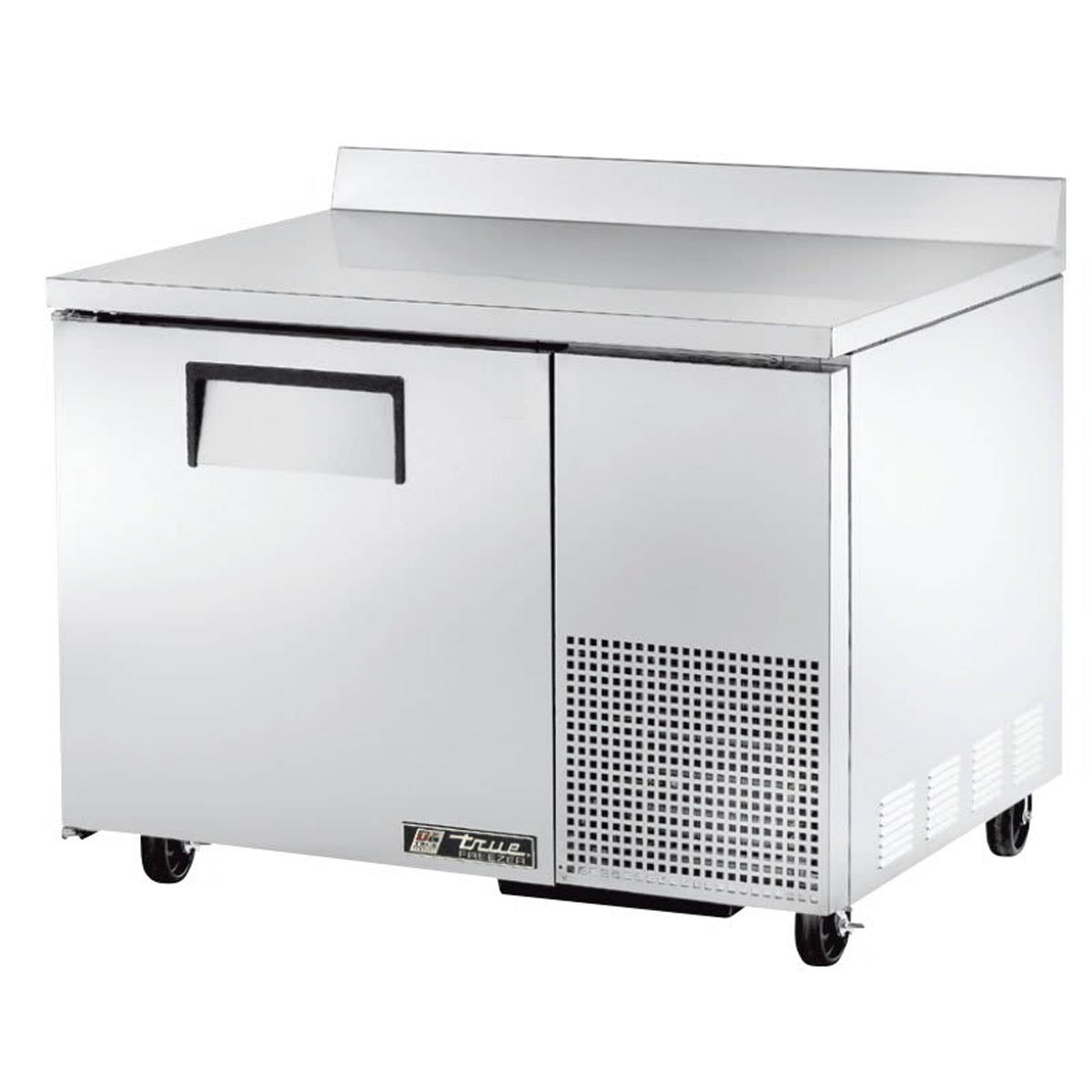 True TWT-44F-HC 1-door deep worktop freezer, front angle view, door closed