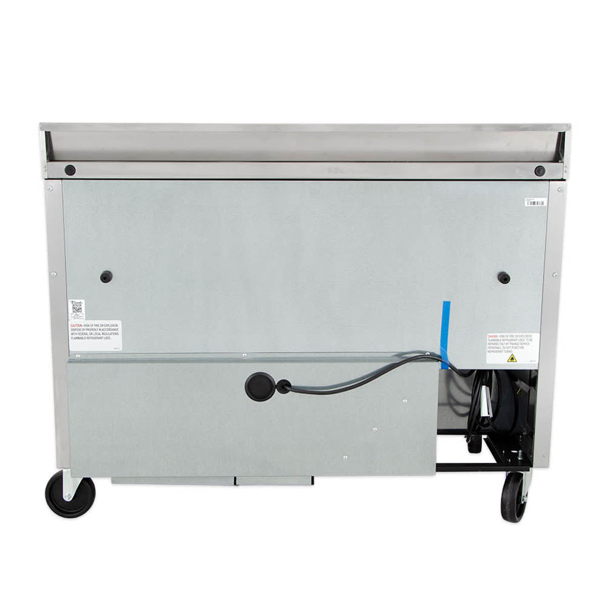 True TWT-48D-4-HC 4-drawer worktop refrigerator, back view with power cord