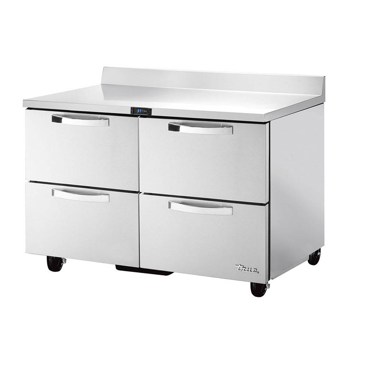 True TWT-48D-4-HC~SPEC3 48" 2-Section Worktop Refrigerator w/ 4 Drawers, Stainless Steel