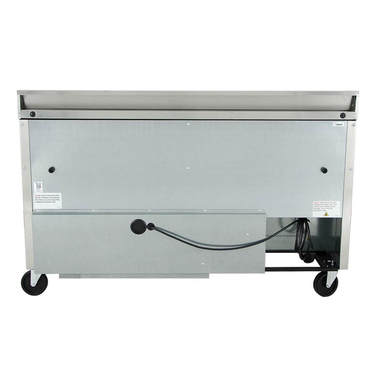 True TWT-60F-HC 2-door worktop freezer, back view with power cord