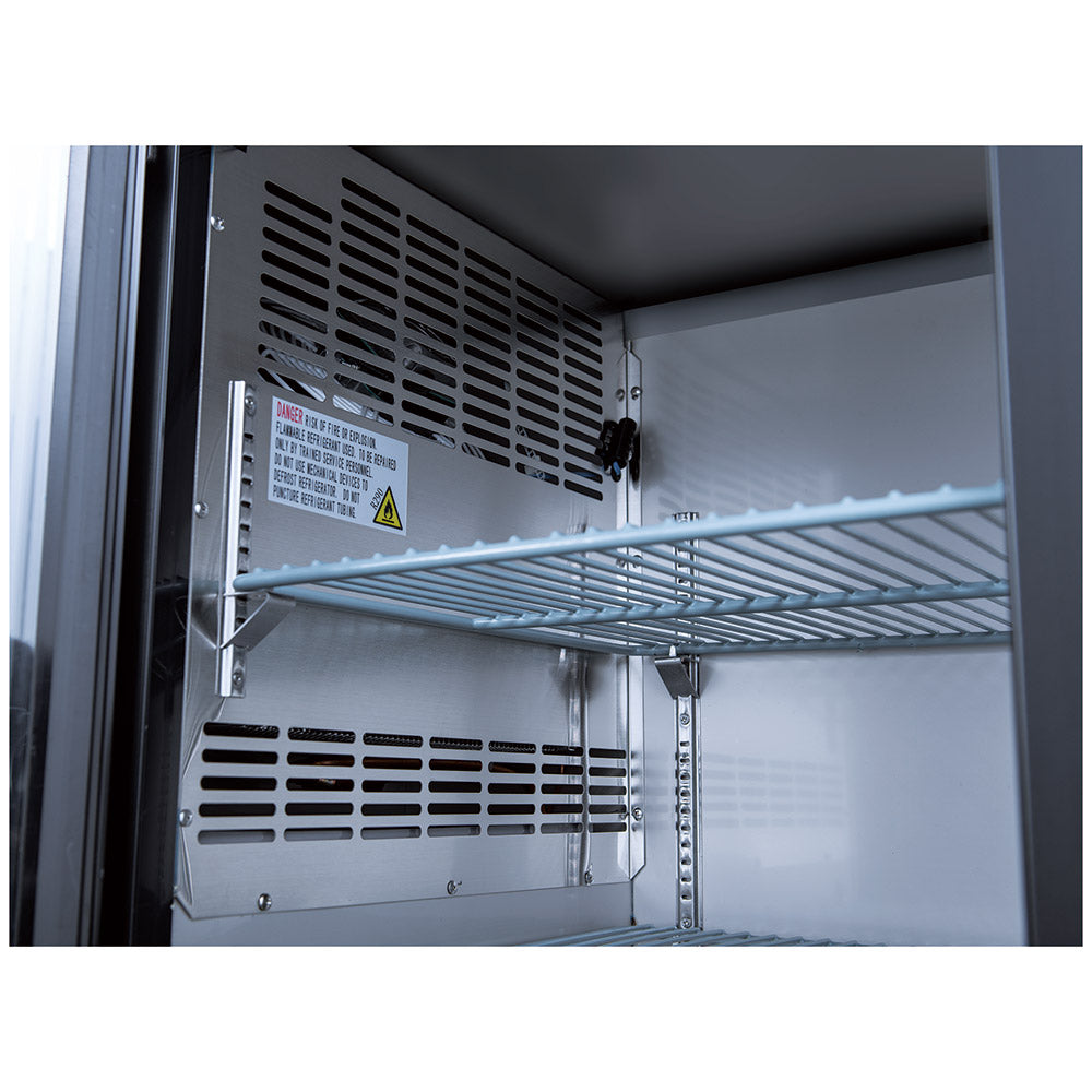 Coldline CBB-60-T 60" Underbar Height Swing Solid Door Back Bar Cooler, Black