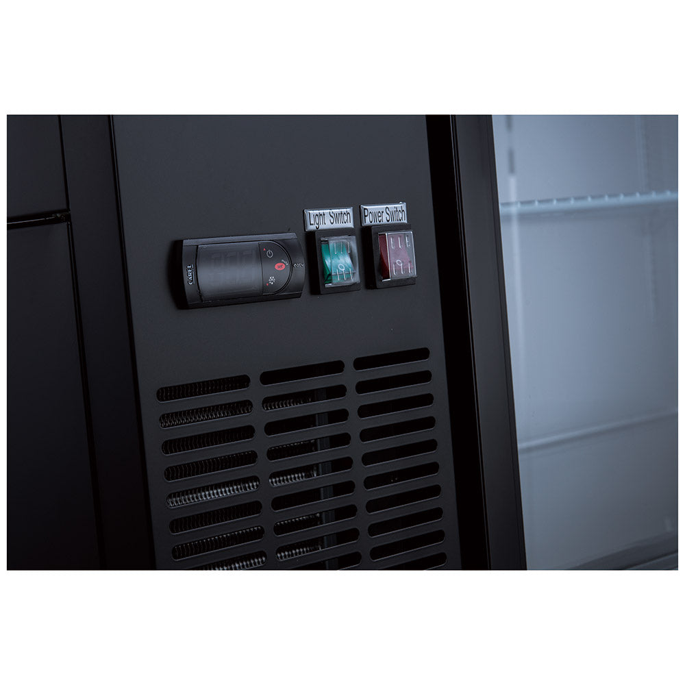 Coldline CBB-60-T 60" Underbar Height Swing Solid Door Back Bar Cooler, Black