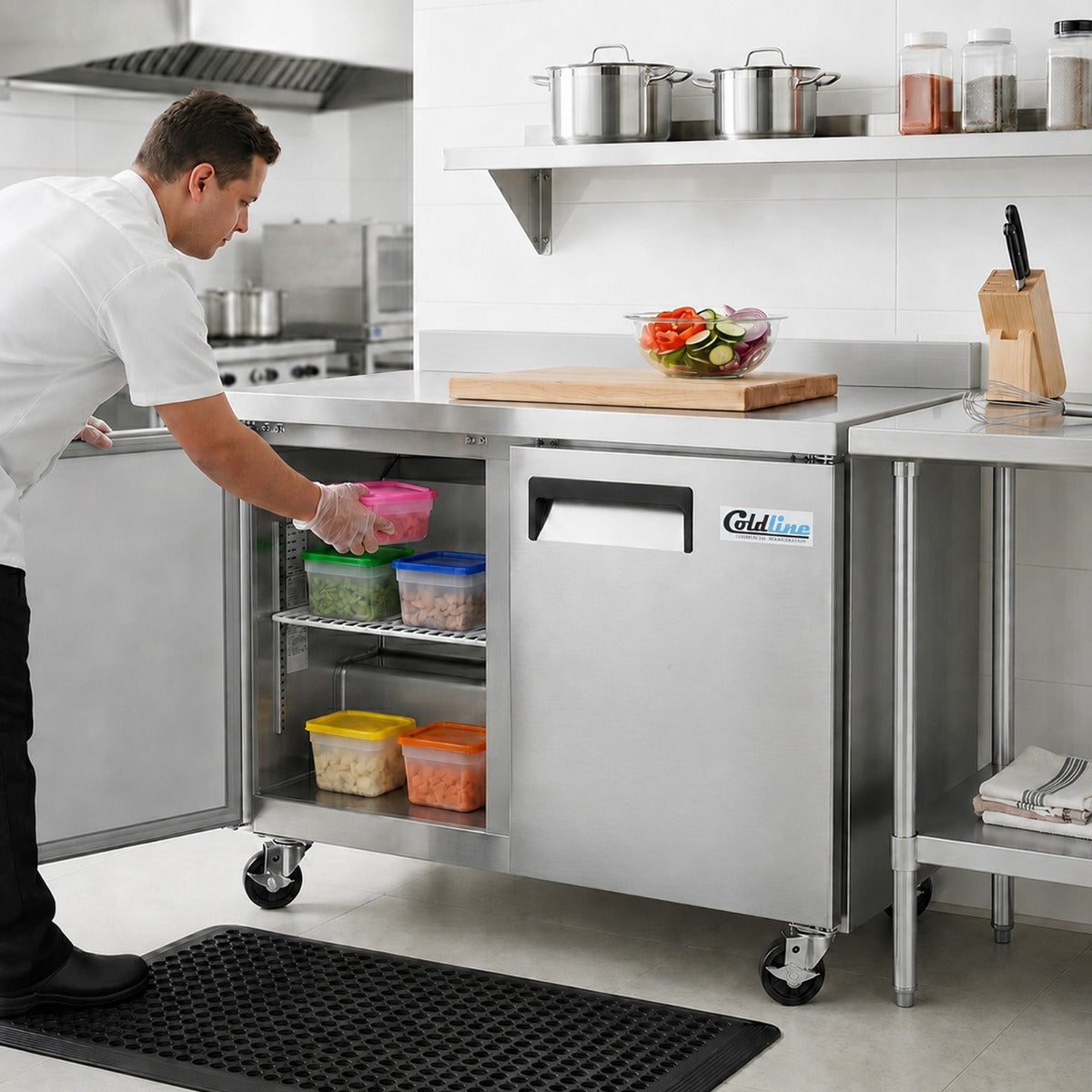 Coldline UC-48F-BS 48" Worktop Freezer with Backsplash