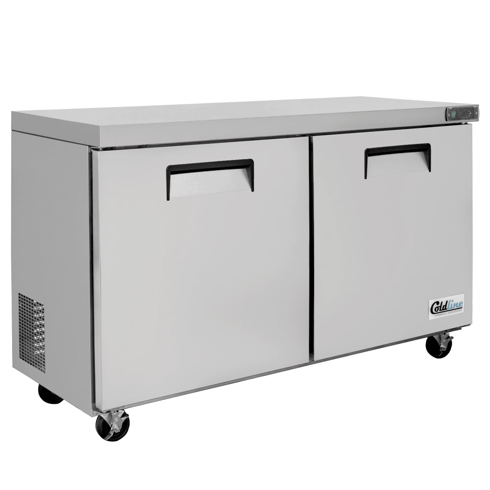 Coldline UCN-60R 60" Narrow Depth Undercounter Worktop Refrigerator